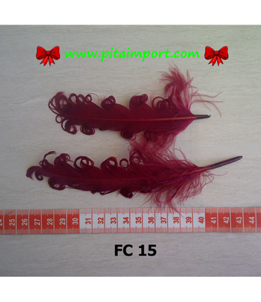 Bulu Curly Merah Tua (FC 15)